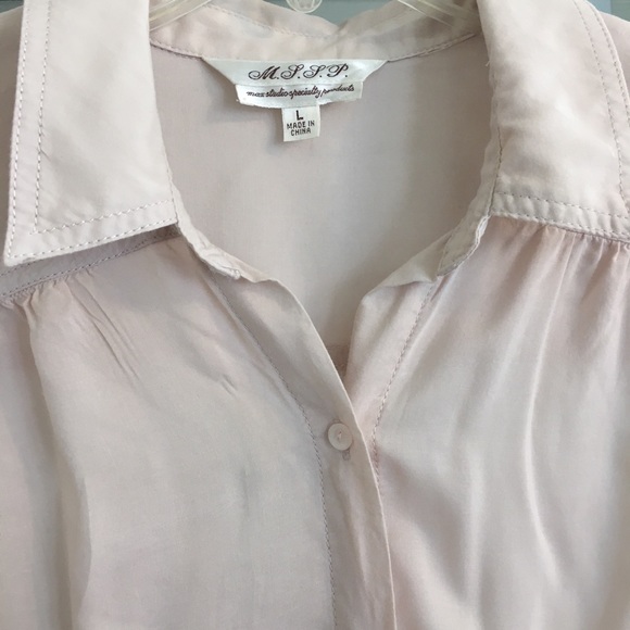 M.S.S.P. Powder Pink Button Down Shirt - Picture 3 of 7